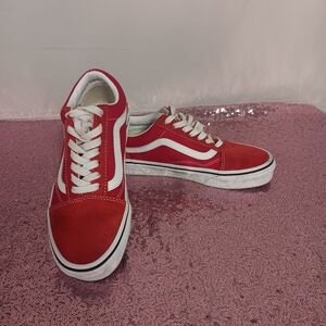 Vans Red and White Women's Sneakers